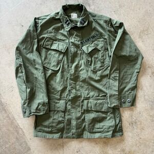 Vintage 1969 Air Force OG-107 Ripstop Jungle Fatigue‎ Jacket XS Regular Slant